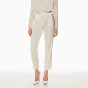 Aritzia Babaton Satin High Waist Pleated Vogue Pants
